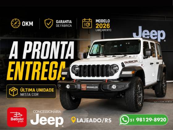 JEEP WRANGLER 2.0 TURBO GASOLINA RUBICON 4P 4X4 AT8